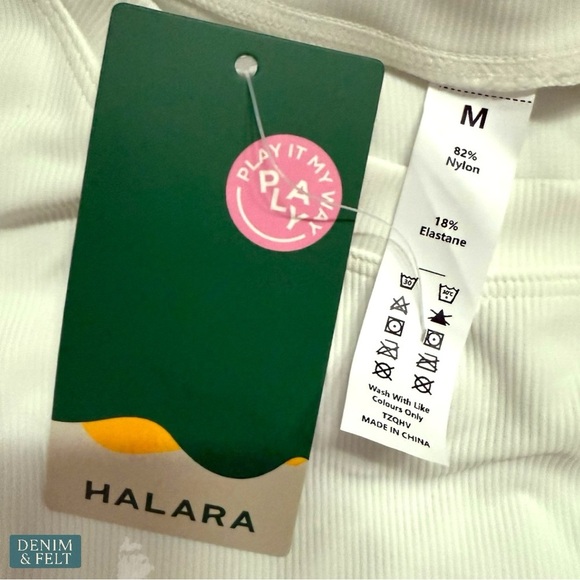 Halara White Crew Neck Sleeveless Cropped Yoga Tank Top | NEW/NWT!!🩶🩶 - Picture 11 of 11